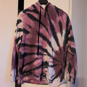Victoria's Secret Purple and Black Tie-Dye Hoodie